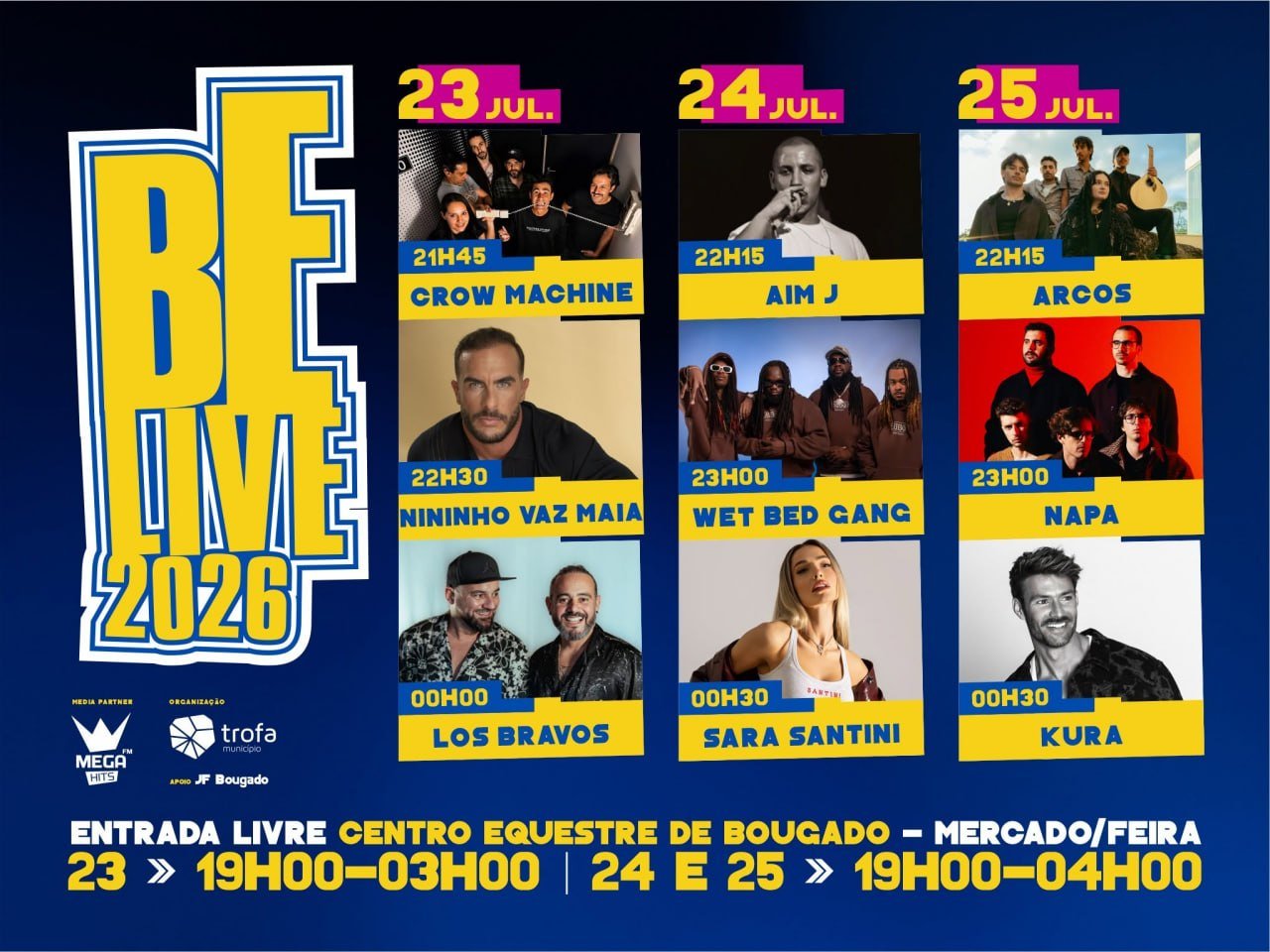 Cartaz BE LIVE 2026 - Bougado