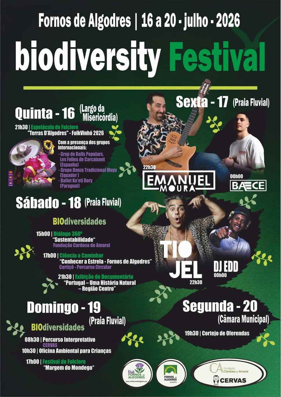 Cartaz biodiversity Festival 2026 - Fornos de Algodres
