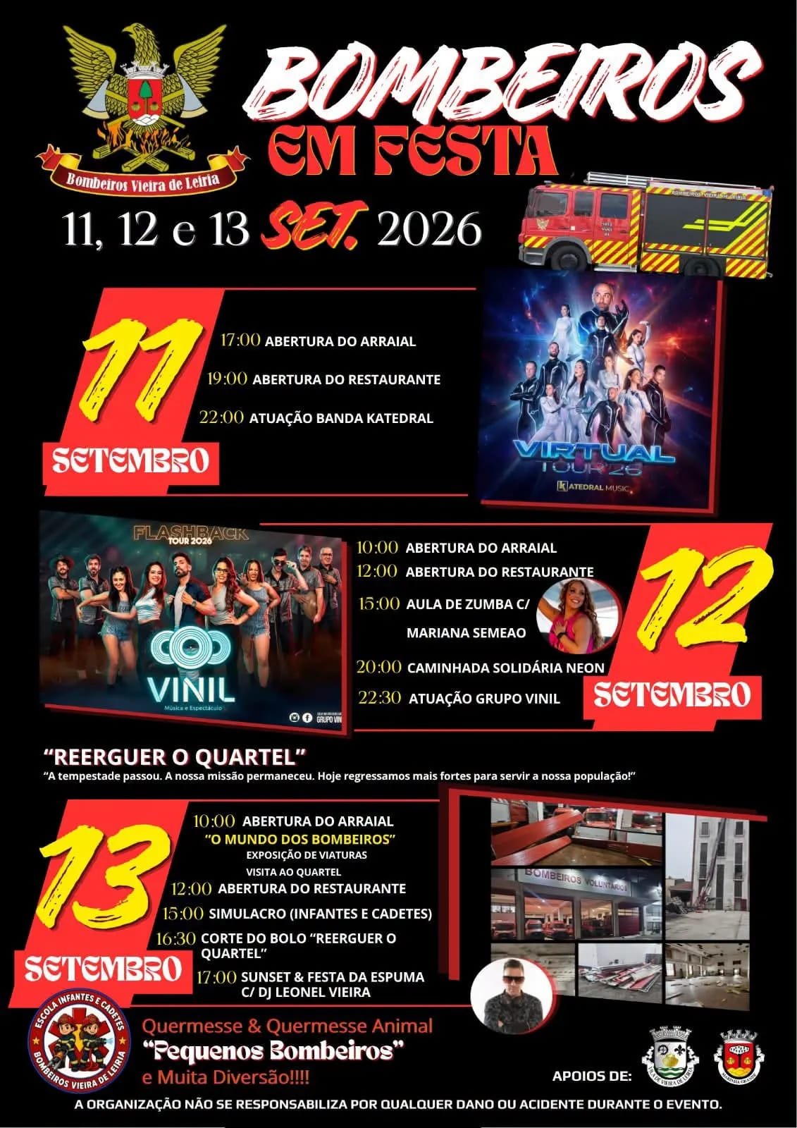 Cartaz Bombeiros em Festa 2026 - Vieira de Leiria