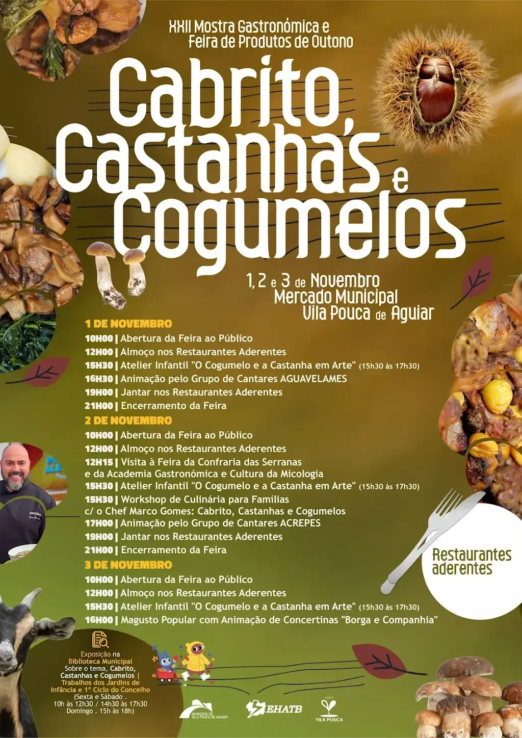 Cartaz Cabrito Castanhas e Cogumelos 2024 - Vila Pouca de Aguiar
