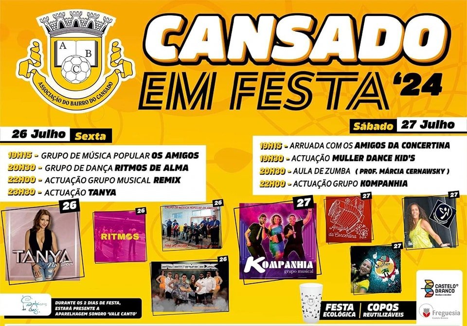 Cartaz Cansado em Festa 2024 - Castelo Branco