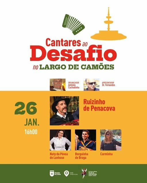 Cartaz Cantares ao desafio 2025 - Ponte de Lima