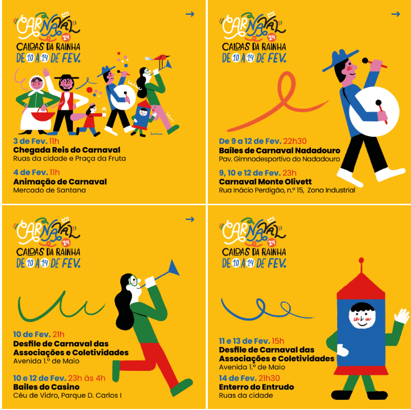 Cartaz Carnaval 2024 - Caldas da Rainha