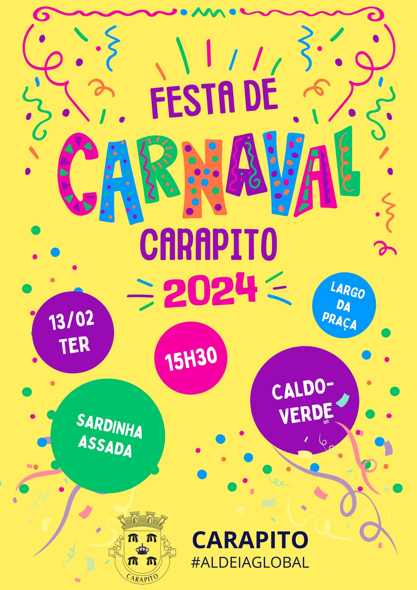 Cartaz Carnaval 2024 - Carapito