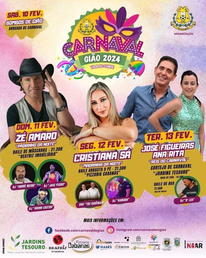 Cartaz Carnaval 2024 - Gião