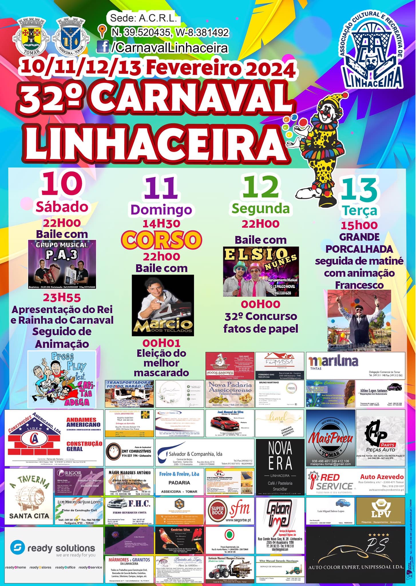 Cartaz Carnaval 2024 - Linhaceira