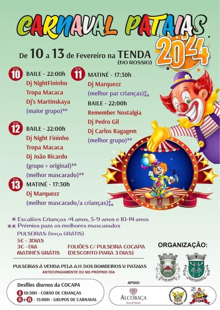 Cartaz Carnaval 2024 - Pataias