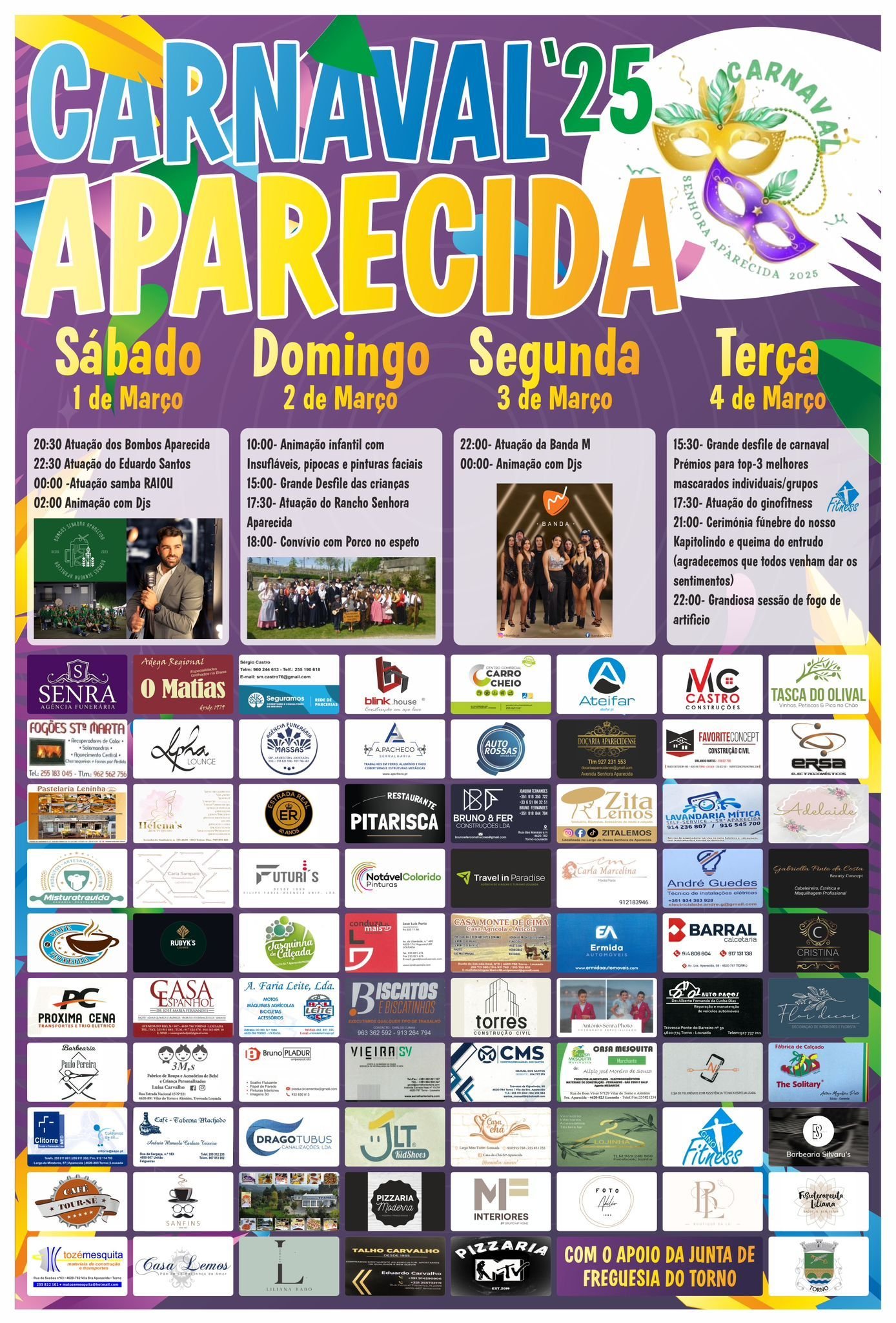 Cartaz Carnaval 2025 - Aparecida