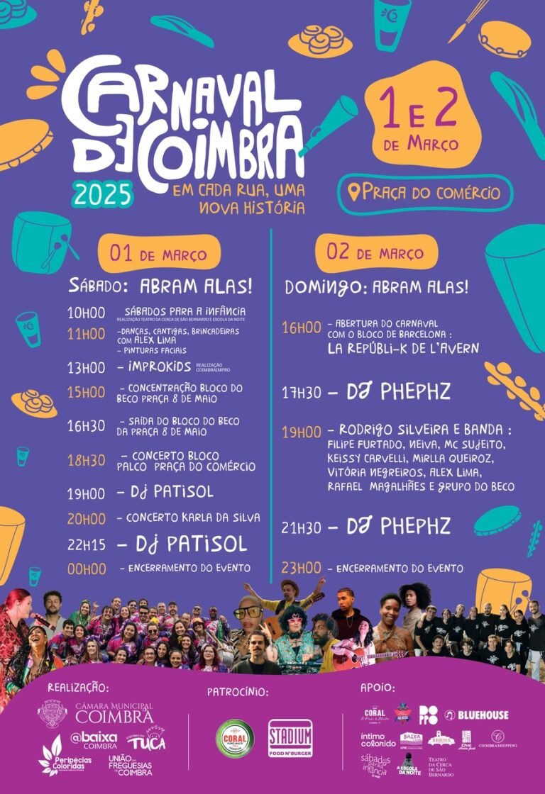 Cartaz Carnaval 2025 - Coimbra