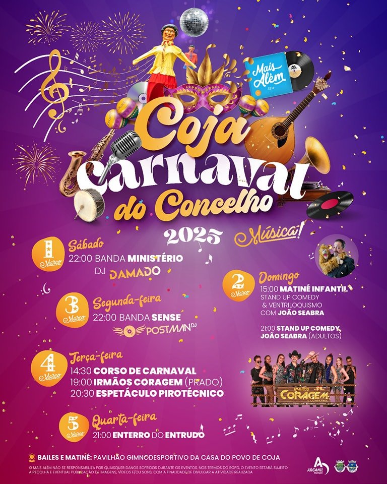 Cartaz Carnaval 2025 - Côja