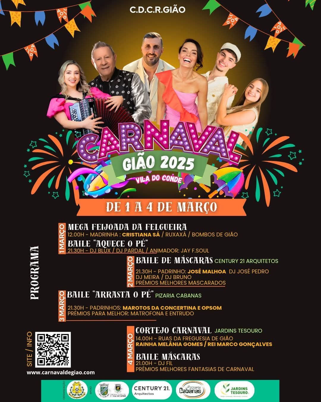 Cartaz Carnaval 2025 - Gião