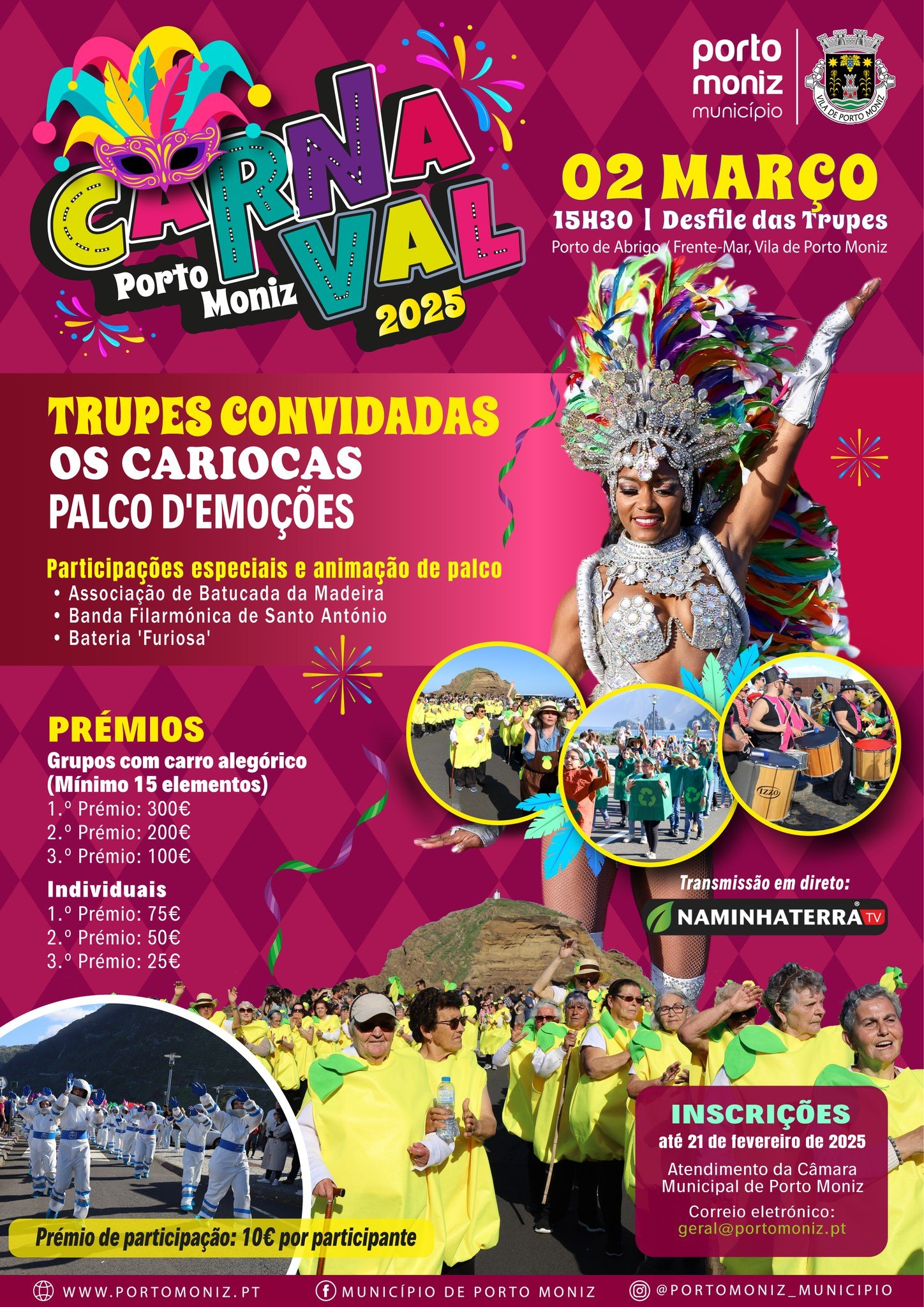 Cartaz Carnaval 2025 - Porto Moniz