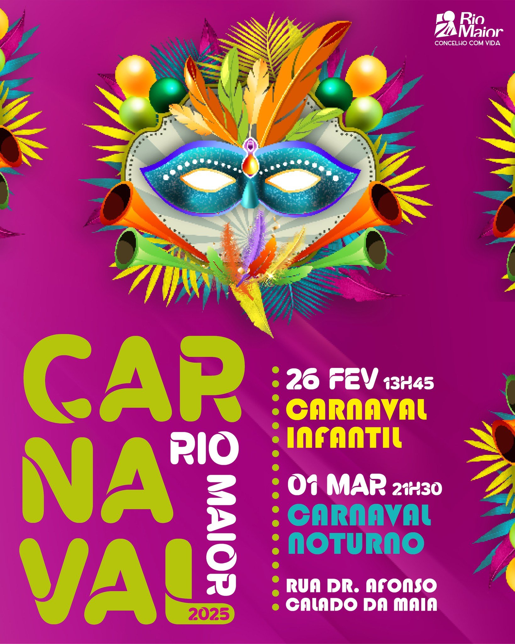 Cartaz Carnaval 2025 - Rio Maior