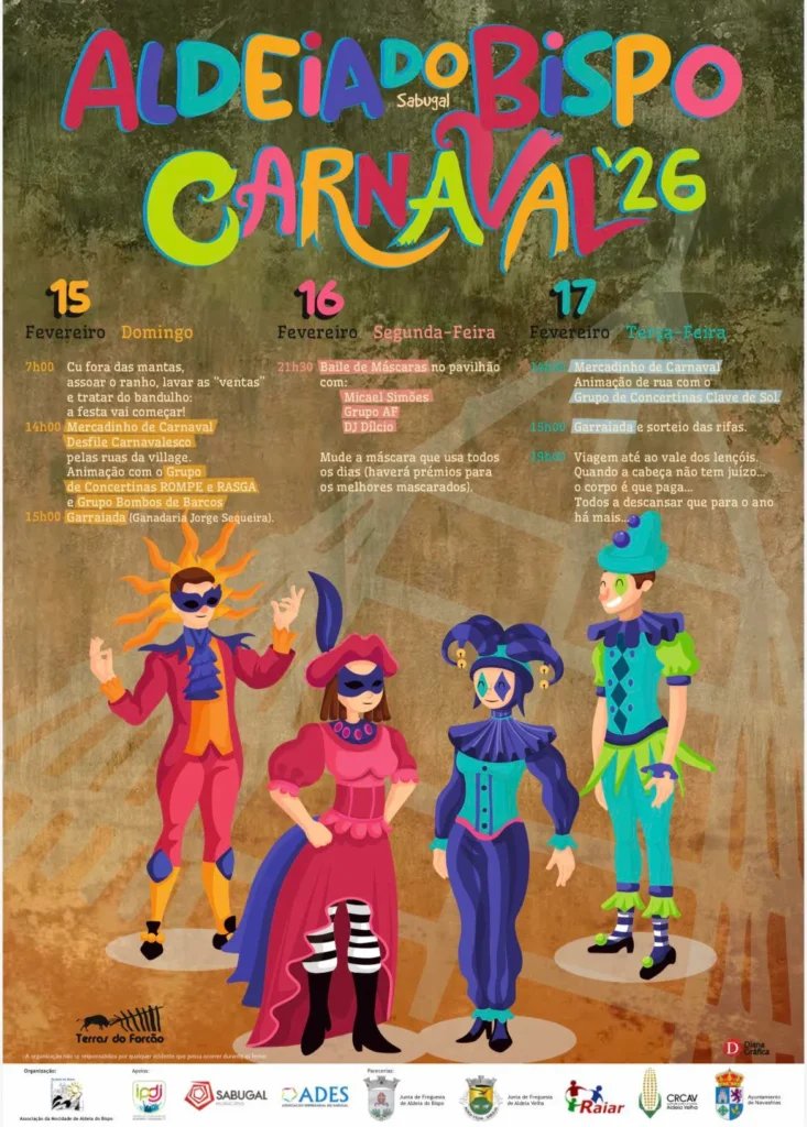 Cartaz Carnaval 2026 - Aldeia do Bispo