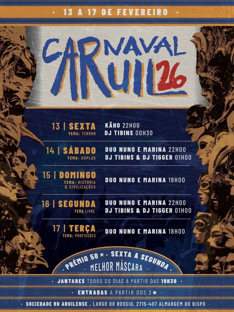 Cartaz Carnaval 2026 - Aruil