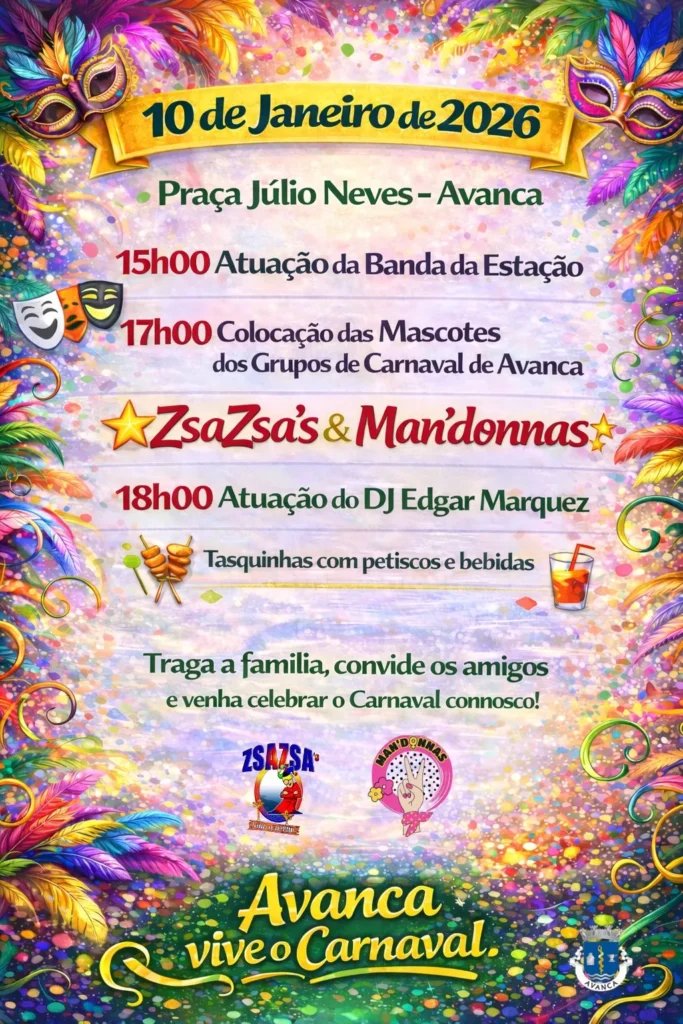 Cartaz Carnaval 2026 - Avanca