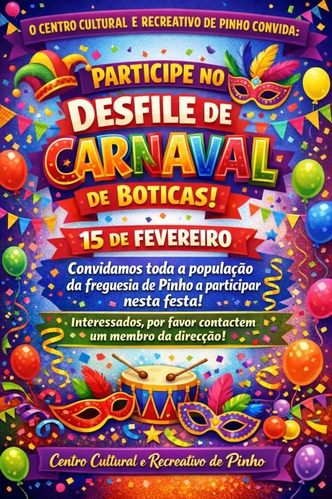 Cartaz Carnaval 2026 - Boticas