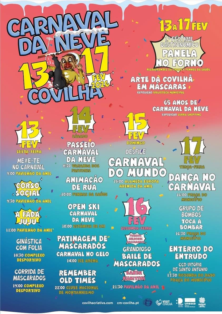 Cartaz Carnaval 2026 - Covilhã