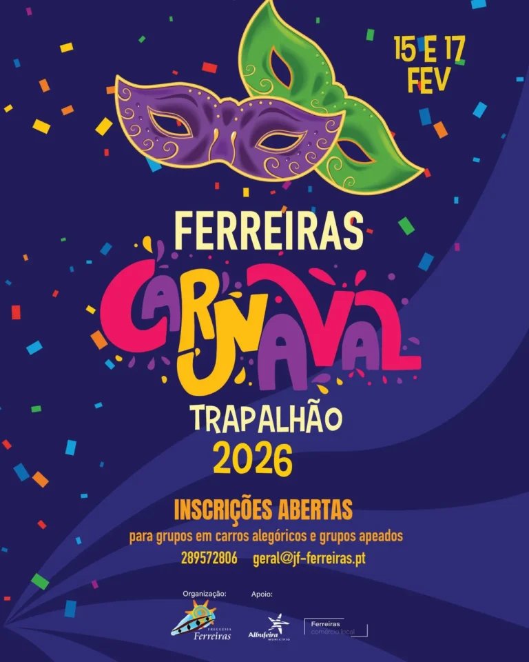 Cartaz Carnaval 2026 - Ferreiras