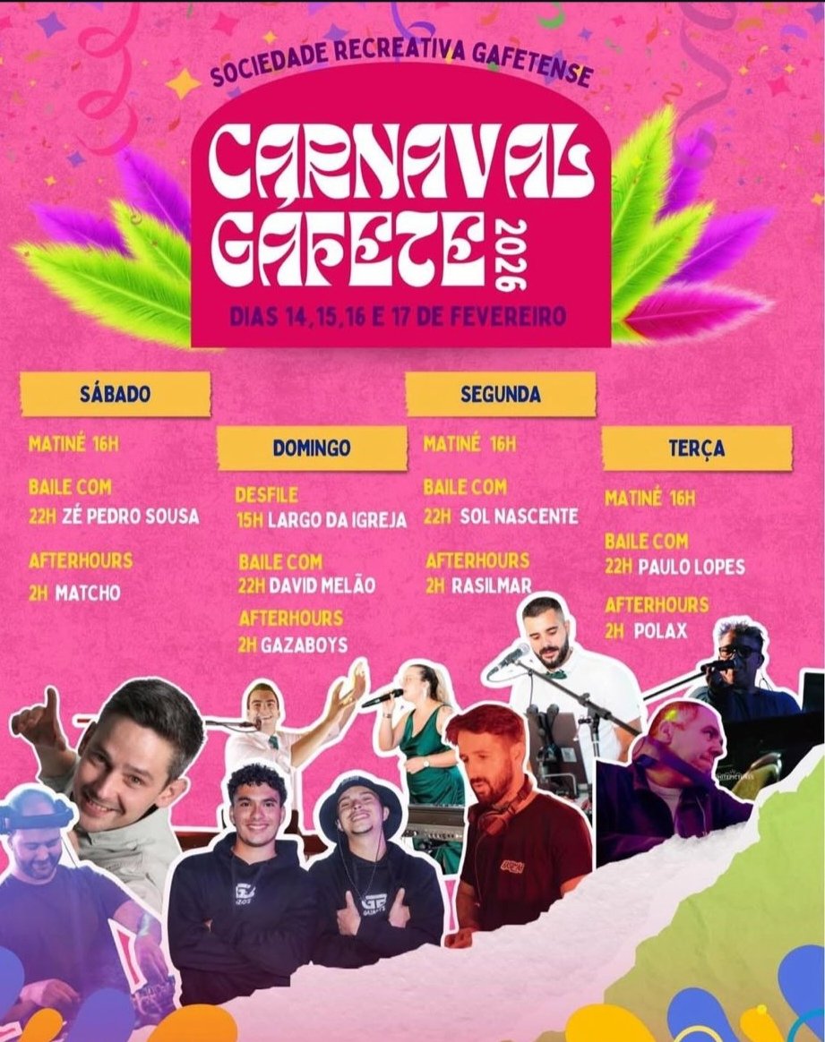 Cartaz Carnaval 2026 - Gáfete 