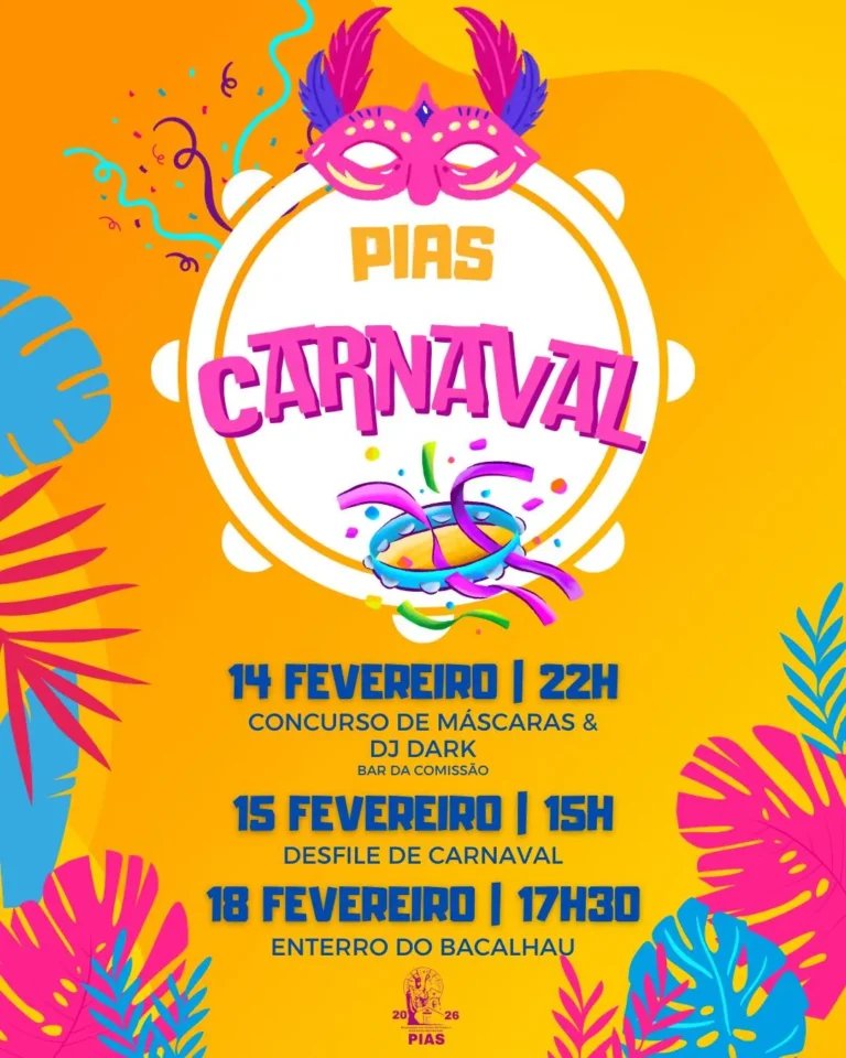 Cartaz Carnaval 2026 - Pias