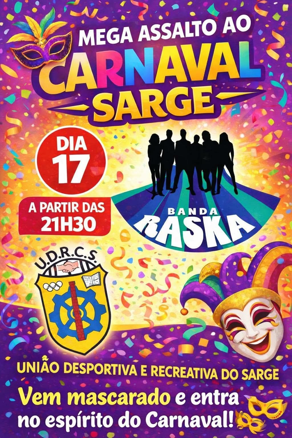 Cartaz Carnaval 2026 - Sarge