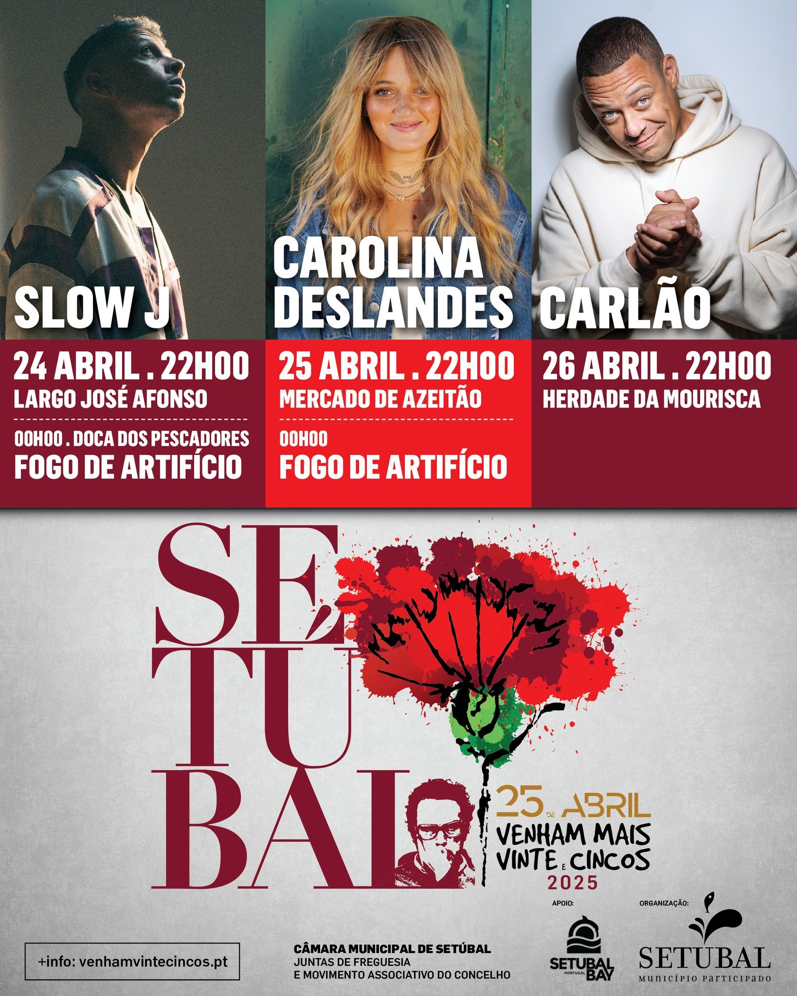 Cartaz Comemorações do 25 de Abril 2025 - Setúbal