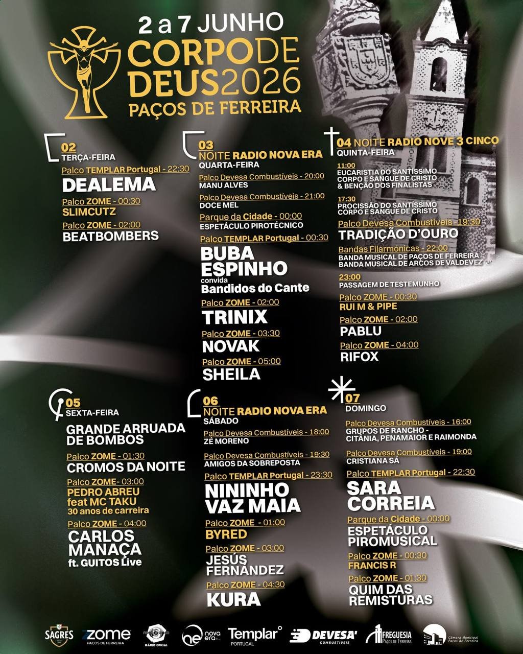 Cartaz Corpo de Deus 2026 - Paços de Ferreira
