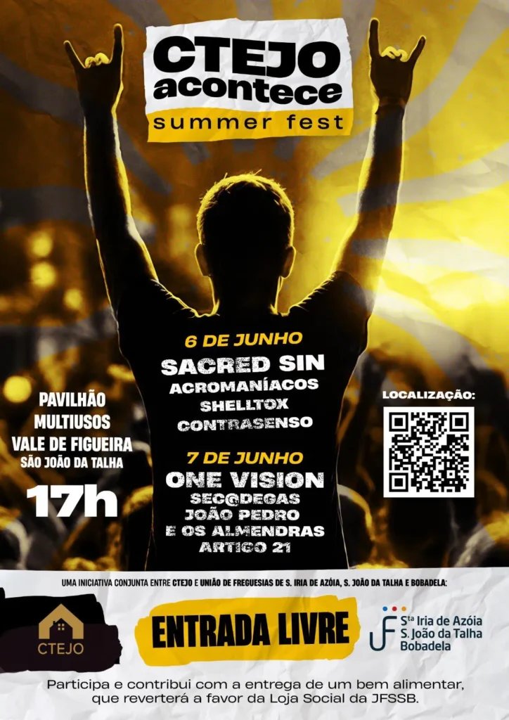 Cartaz CTEJO Acontece Summer Fest 2026 - São João da Talha