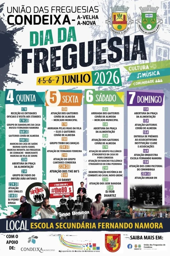 Cartaz Dia da Freguesia 2026 - Condeixa-a-Nova