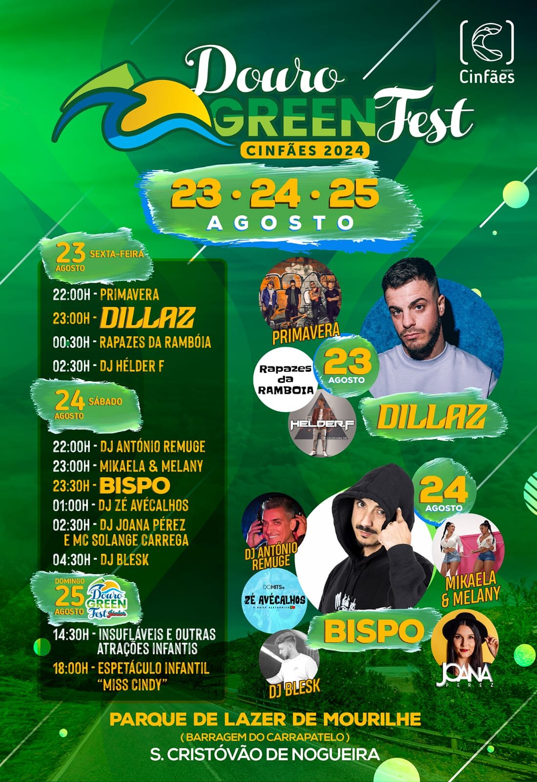Cartaz Douro Green Fest 2024 - Cinfães