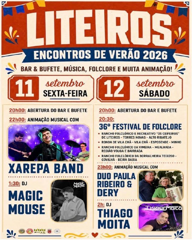 Cartaz Encontros de Verão 2026 - Liteiros