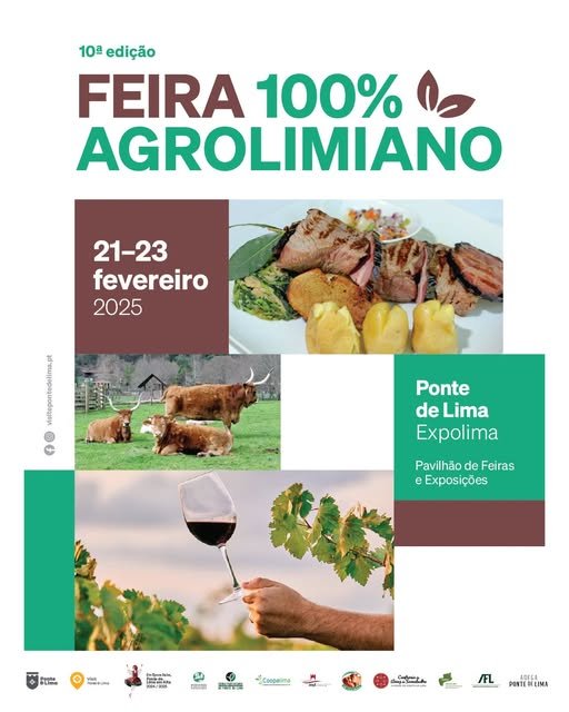 Cartaz Feira 100% Agrolimiano 2025 - Ponte de Lima
