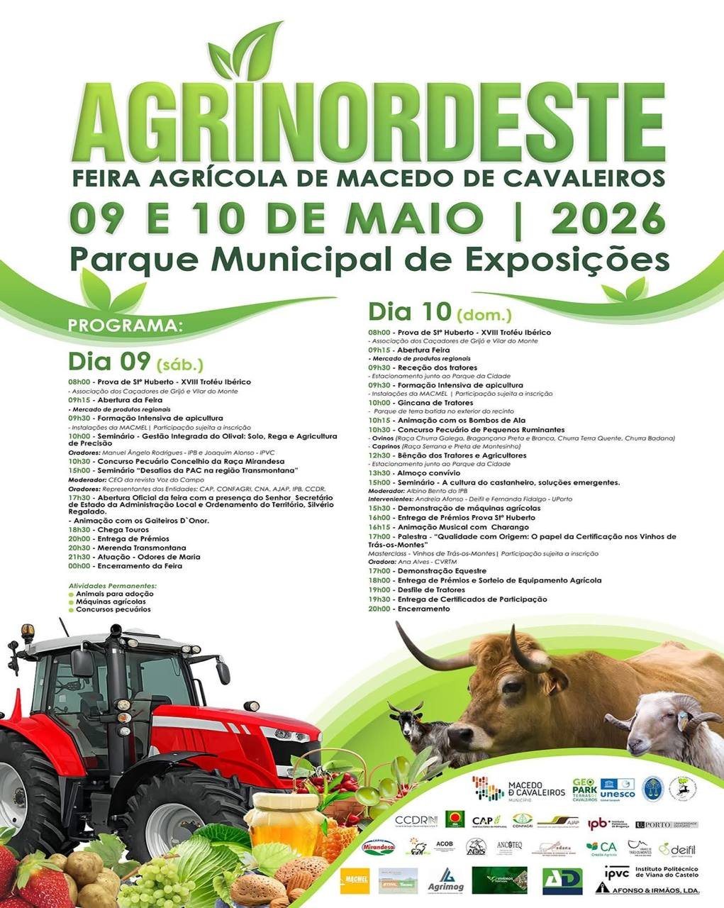 Cartaz Feira Agrícola de Macedo de Cavaleiros 2026 - Macedo de Cavaleiros