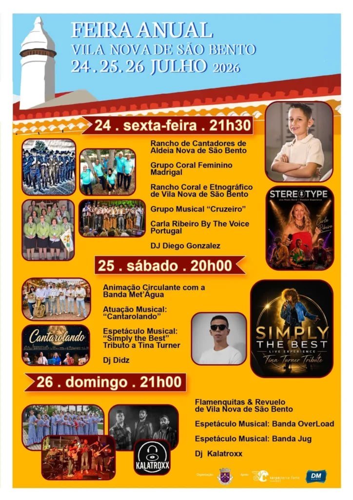 Cartaz Feira Anual 2026 - Vila Nova de São Bento