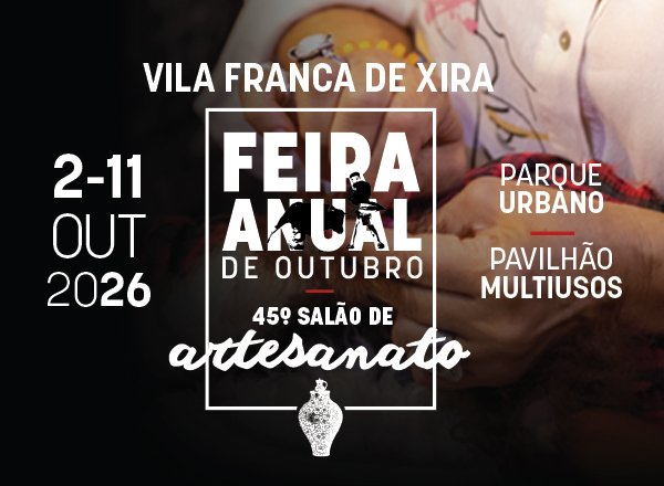 Cartaz Feira Anual de Outubro e 45.º Salão de Artesanato 2026 - Vila Franca de Xira