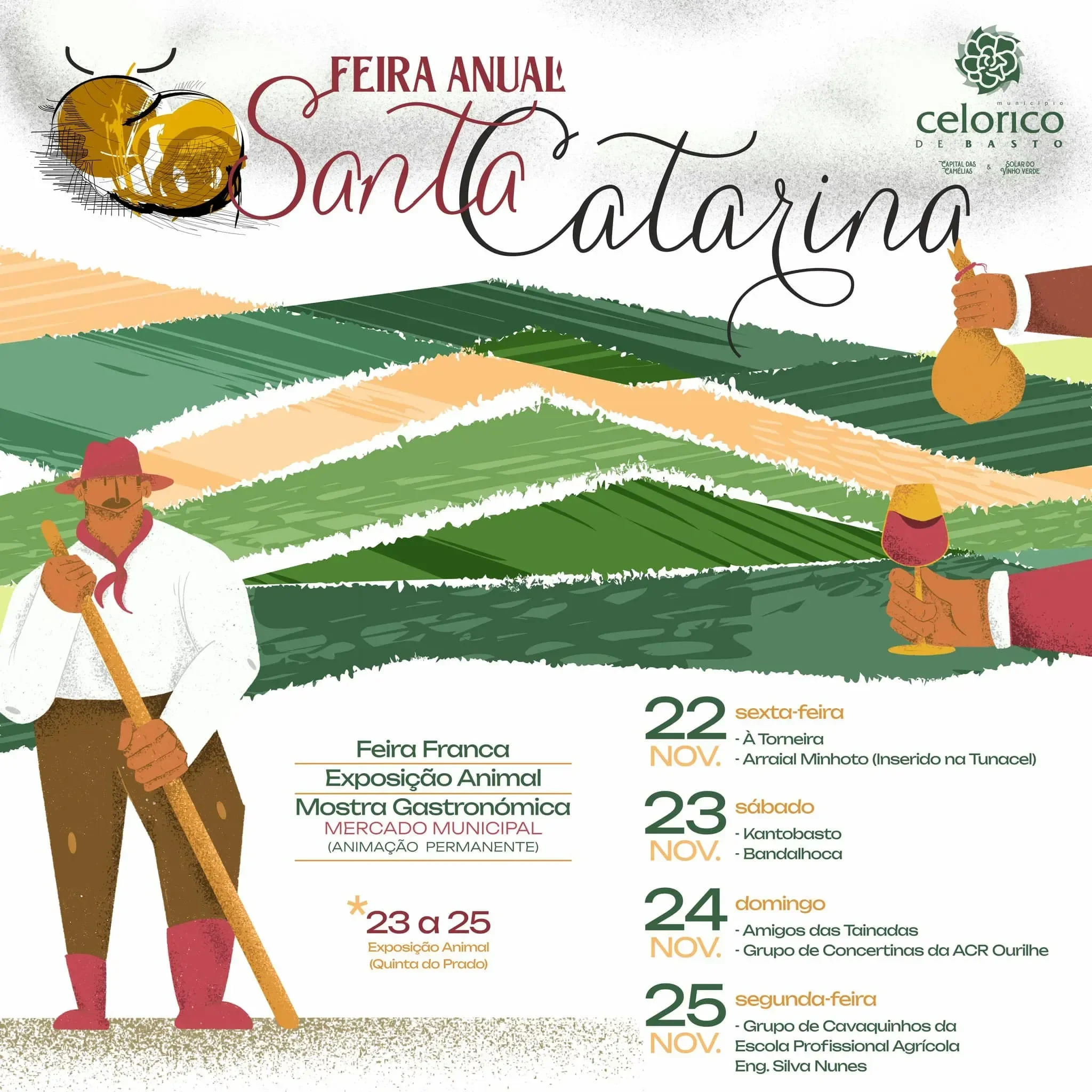 Cartaz Feira Anual de Santa Catarina 2024 - Celorico de Basto