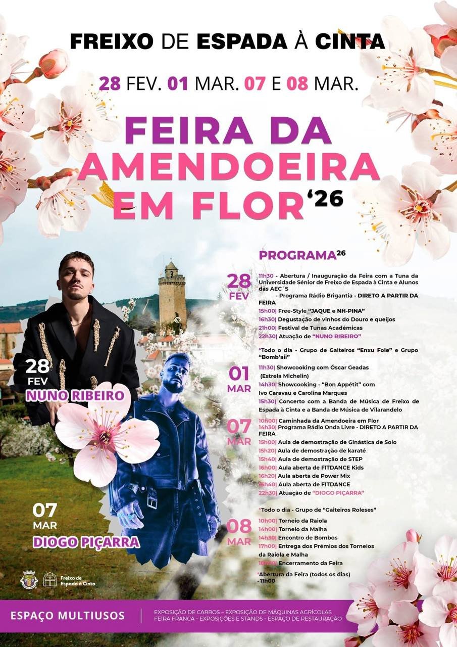 Cartaz Feira da Amendoeira em Flor 2026 - Freixo de Espada à Cinta