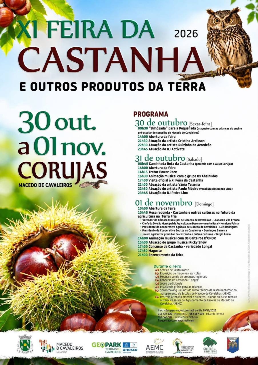 Cartaz Feira da Castanha 2026 - Corujas