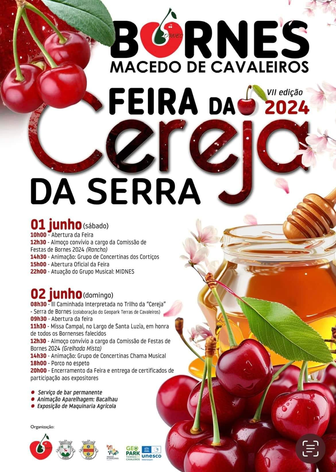 Cartaz Feira da Cereja 2024 - Bornes