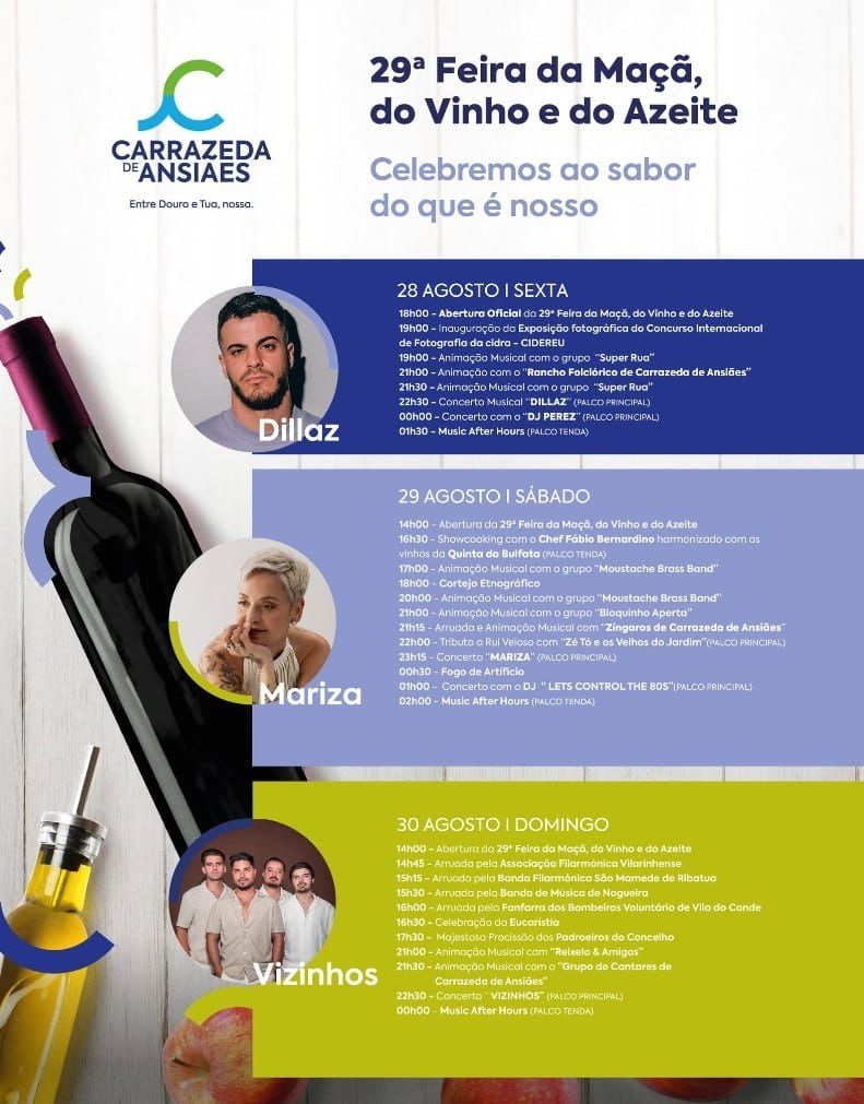 Cartaz Feira da Maçã, do Vinho e do Azeite 2026 - Carrazeda de Ansiães