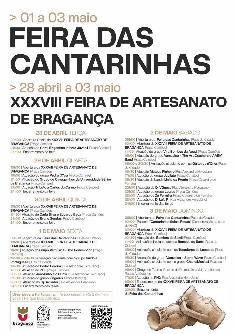Cartaz Feira das Cantarinhas 2026 - Bragança