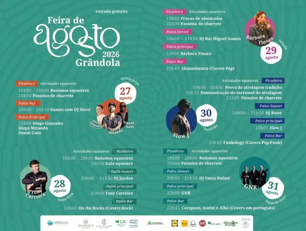 Cartaz Feira de Agosto 2026 - Grândola