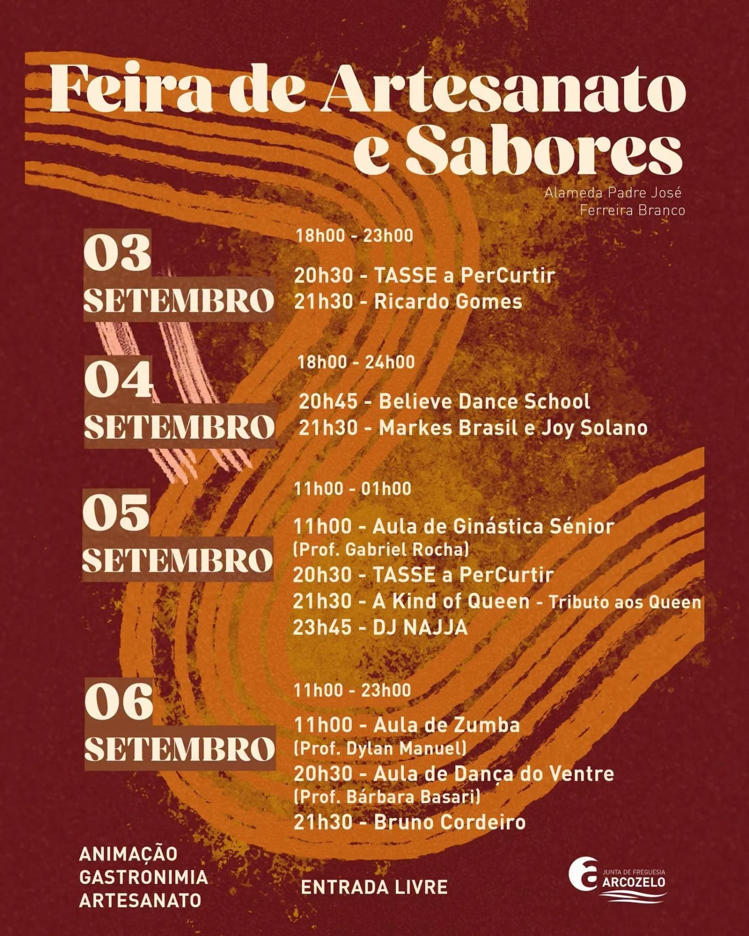 Cartaz Feira de Artesanato e Sabores 2026 - Arcozelo