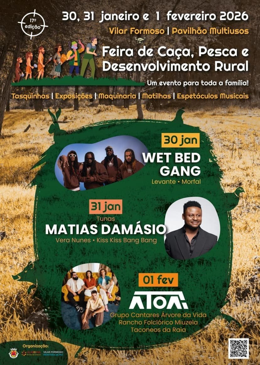 Cartaz Feira de Caça, Pesca e Desenvolvimento Rural 2026 - Vilar Formoso