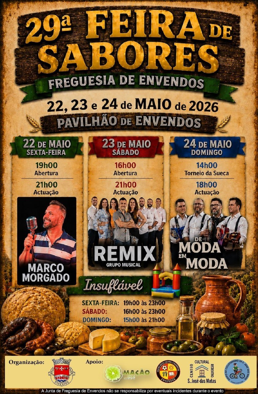 Cartaz Feira de Sabores 2026 - Envendos