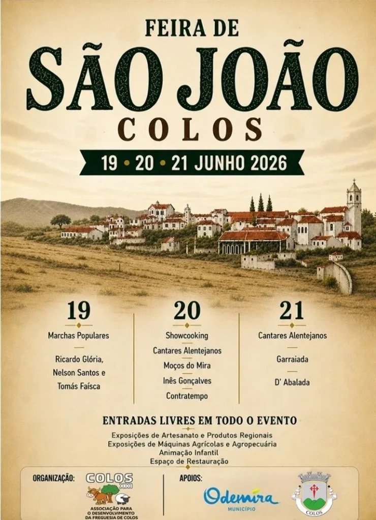 Cartaz Feira de São João 2026 - Colos