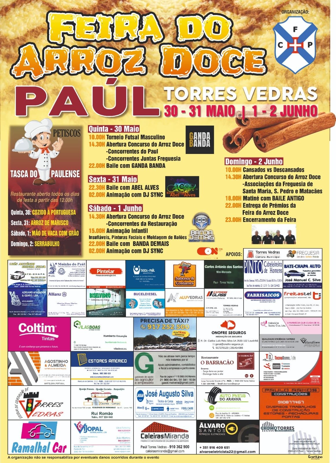 Cartaz Feira do Arroz Doce 2024 - Torres Vedras