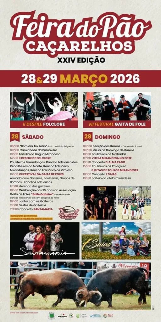 Cartaz Feira do Pão 2026 - Caçarelhos