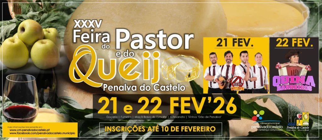 Cartaz Feira do Pastor e do Queijo 2026 - Penalva do Castelo